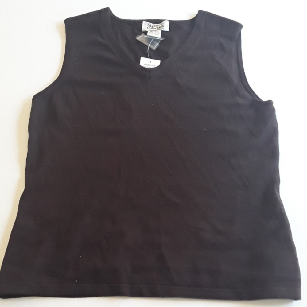 Brown sleeveless top